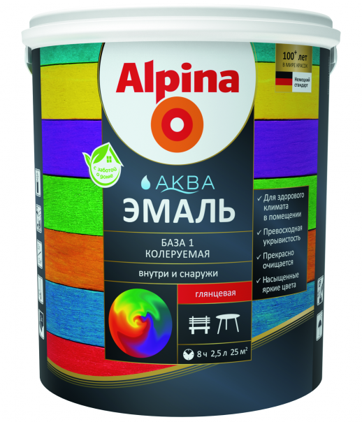 Эмаль акриловая Alpina Аква Эмаль