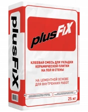Клей для керамической плитки до 60х60 см. PLUSFIX