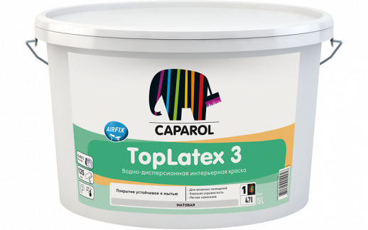 Краска водно-дисперсионная для внутренних работ Caparol TopLatex 3 / ТопЛатекс 3