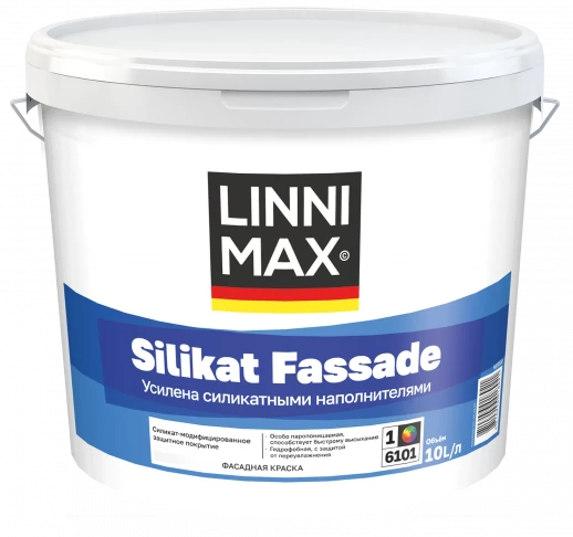 Краска силикат-модифицированная для наружных работ LINNIMAX Silikat Fassade 