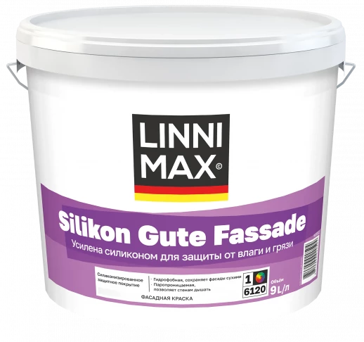 Краска силикон модифицированная для наружных работ LINNIMAX Silikon Gute Fassade 