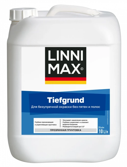 Грунтовка глубокого проникновения водно-дисперсионная LINNIMAX TiefGrund 1