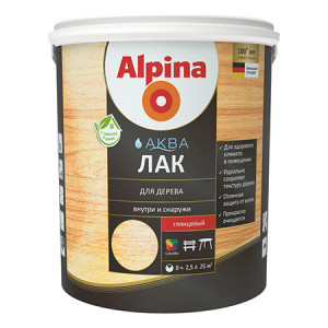 Лак акриловый Alpina Аква лак для дерева колеруемый