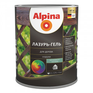 Лессирующий антисептик Alpina Лазурь-гель для дерева шелковисто-матовый