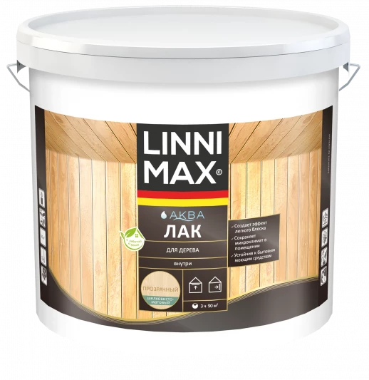 Лак акриловый LINNIMAX Аква Лак для дерева 1