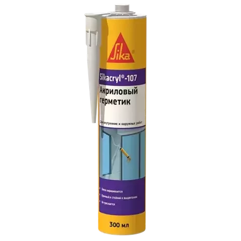 SIKACRYL®-107 300 мл Однокомпонентный универсальный акриловый герметик белый