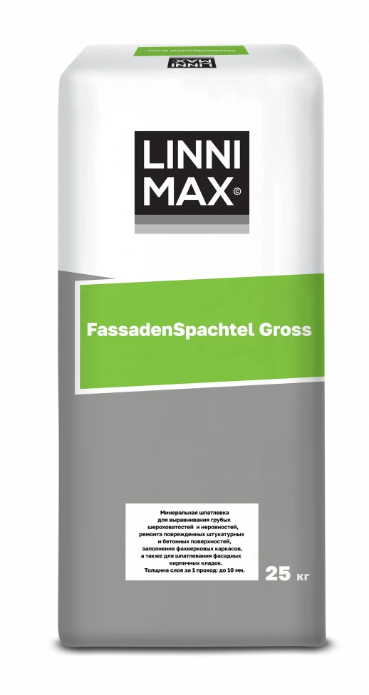 Смесь сухая шпатлевочная LINNIMAX FassadenSpachtel Gross 1