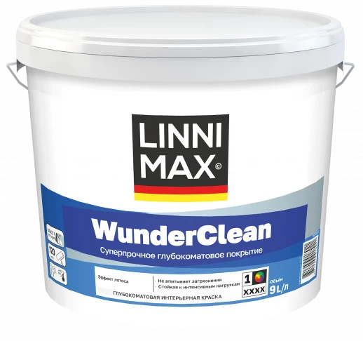 Краска водно-дисперсионная акриловая LINNIMAX WunderClean 