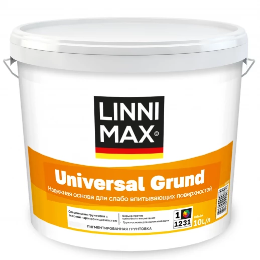 Грунтовка пигментированная водно-дисперсионная LINNIMAX Universal Grund 1